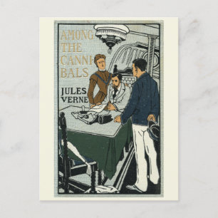 Jules Verne Among the Cannibals vintage bokomslag Vykort