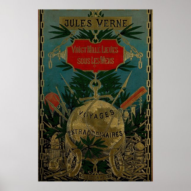 Jules Verne Extraordinary Voyages Poster (Framsidan)