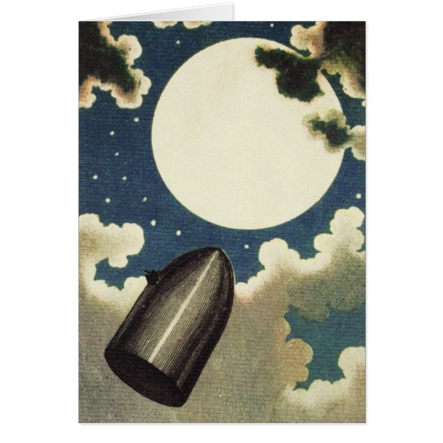 Jules Verne från jorden till månen (1865) Hälsningskort (Framsidan)