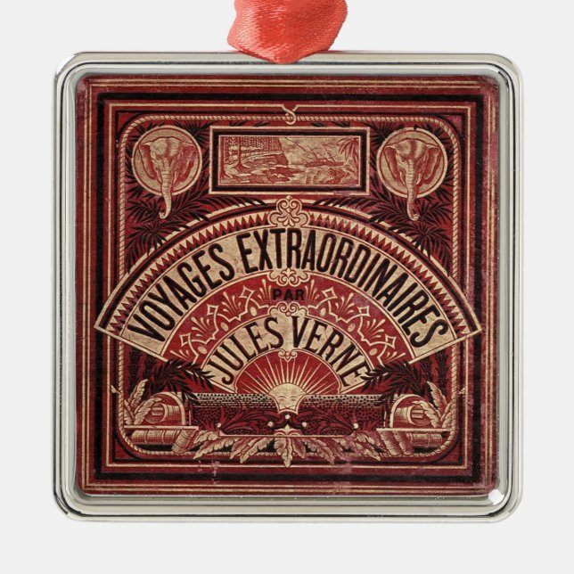 JULES VERNE "RESER EXTRAORDINAIRES" (1878) JULGRANSPRYDNAD METALL (Framsidan)