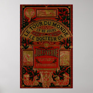 Jules Verne Värld runt på 80 dagar Poster