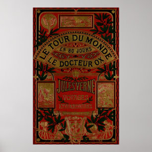 Jules Verne Värld runt på 80 dagar Poster