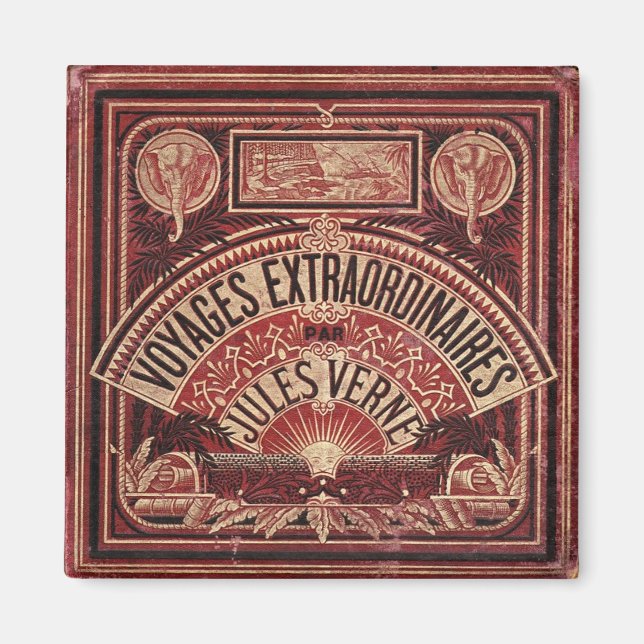 JULES VERNE "VOYAGES EXTRAORDINAIRES" (1878) MAGNET (Framsidan)