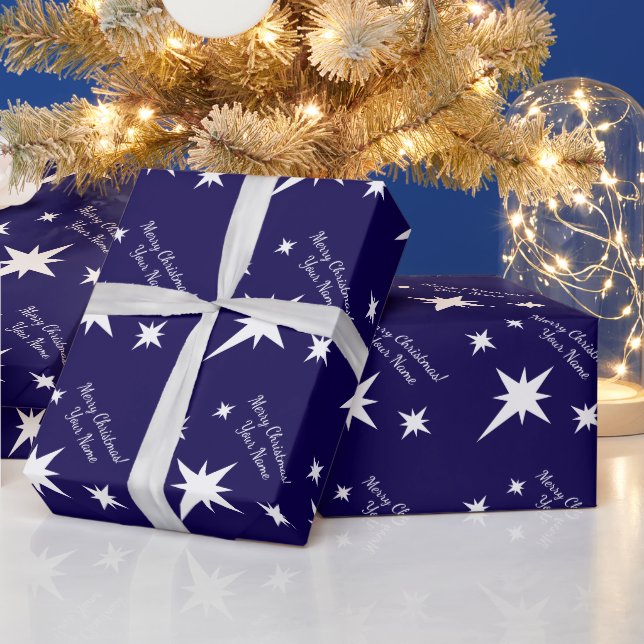 Julestjärna personlig jul presentpapper (Helgdagar)