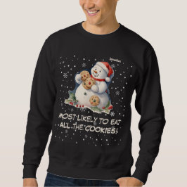 Juletid i snögubbe All Cookies Personlig Lång Ärmad Tröja