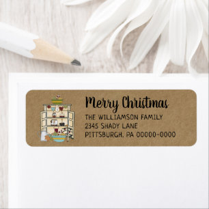 Juletikett Rustic Land Pantry Returadress Etikett