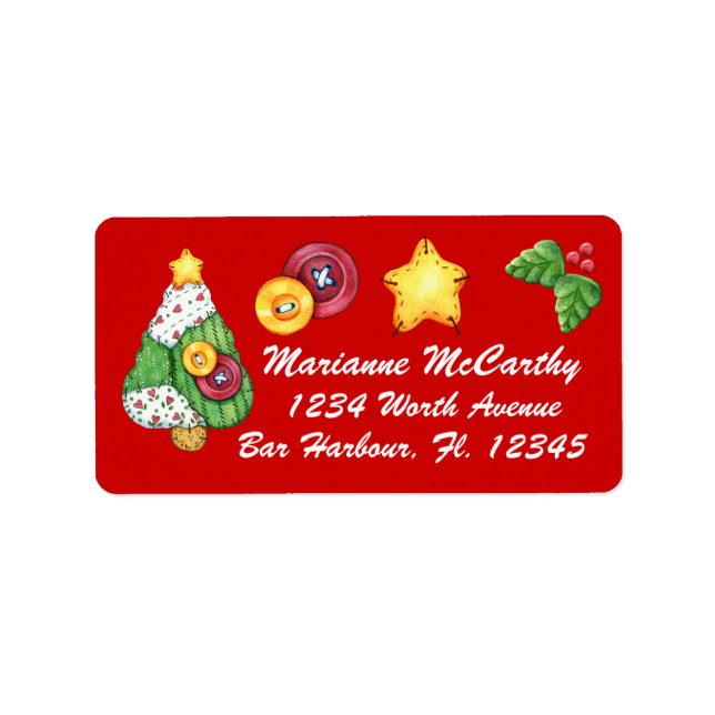 Juletikett - SRF Adressetikett (Framsidan)