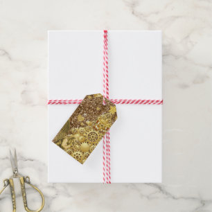 Juletiketter Angel Guld Presentetikett