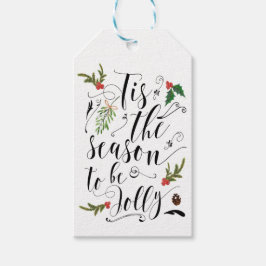 Juletiketter är den säsong då man ska vara glad presentetikett