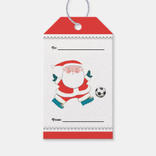 Juletiketter för fotbollsspelare presentetikett