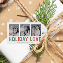 Juletiketter för Ljärt Linjer Helgdag Photo