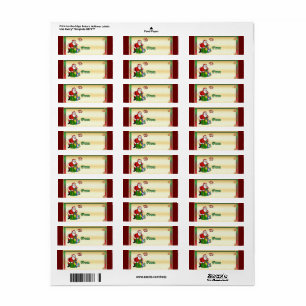 Juletiketter för märkre returadress etikett