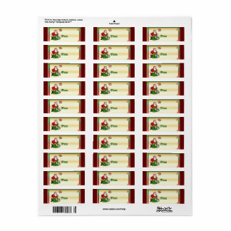 Juletiketter för märkre returadress etikett