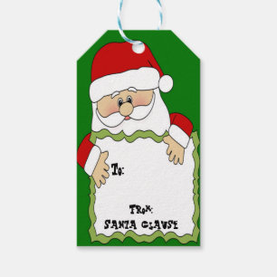 Juletiketter från Santa Presentetikett