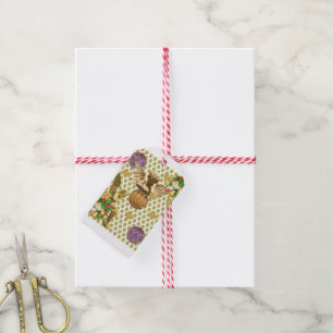 Juletiketter Guld Angel Presentetikett