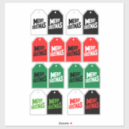 Juletiketter Julafton Presenter Märkre Klistermärken