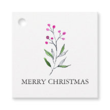 Juletiketter med enkel vattenfärg