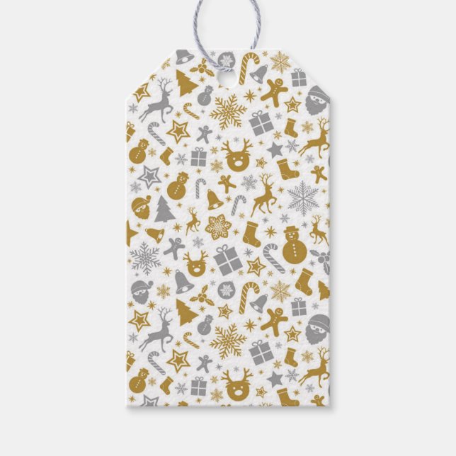 Juletiketter - moderna Pepparkaksgubbar Presentetikett (Framsidan)