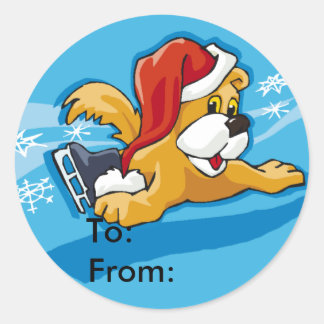 Juletiketter Runt Klistermärke