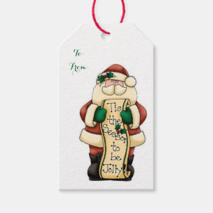 Juletiketter/Santa Presentetikett