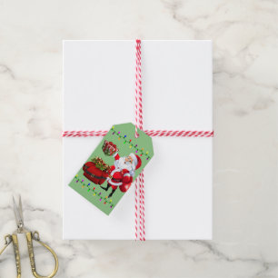 Juletiketter Santa Presentetikett
