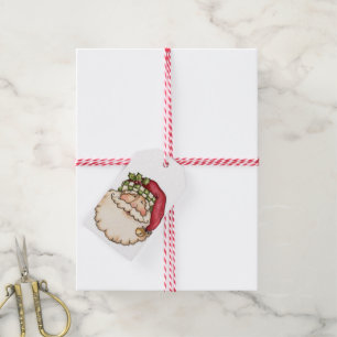 Juletiketter - Santa Presentetikett
