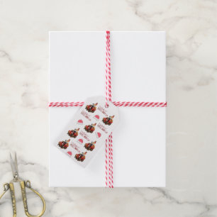Juletiketter som använder presentetikett