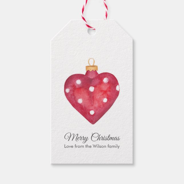 Juletiketter träd, ornament presentetikett (Framsidan)