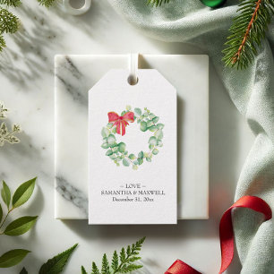 Juletiketter Vattenfärg Utandning Presentetikett