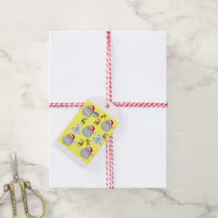 juletiketter Vintage Jultomten  Presentetikett