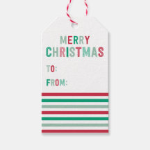 Juletiketterna grönt och Röda Rand