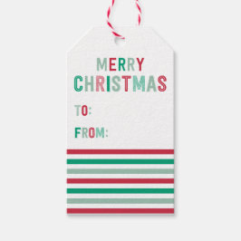 Juletiketterna grönt och Röda Rand Presentetikett