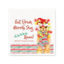 Julfa La La La Llama röd grönt