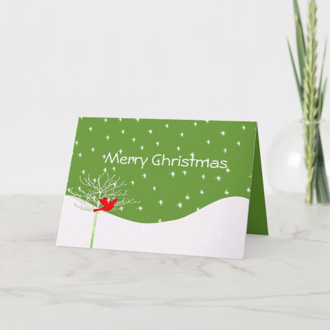 Julfågel - med ditt foto insida helgkort (Framsida)