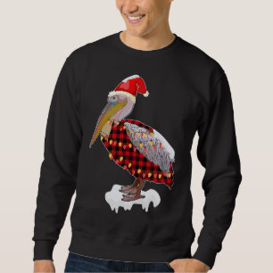 Julfågel Pelican Santa Hat Costume Bird Kärlek Lång Ärmad Tröja