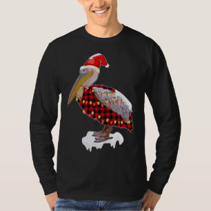 Julfågel Pelican Santa Hat Costume Bird Kärlek T Shirt