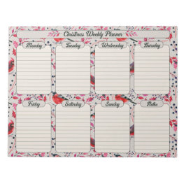 Julfåglar Botaniskt veckoprogram Anteckningsblock