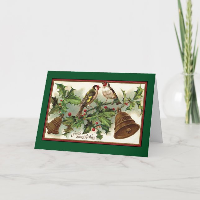Julfåglar - Vintage Card Helgkort (Framsida)