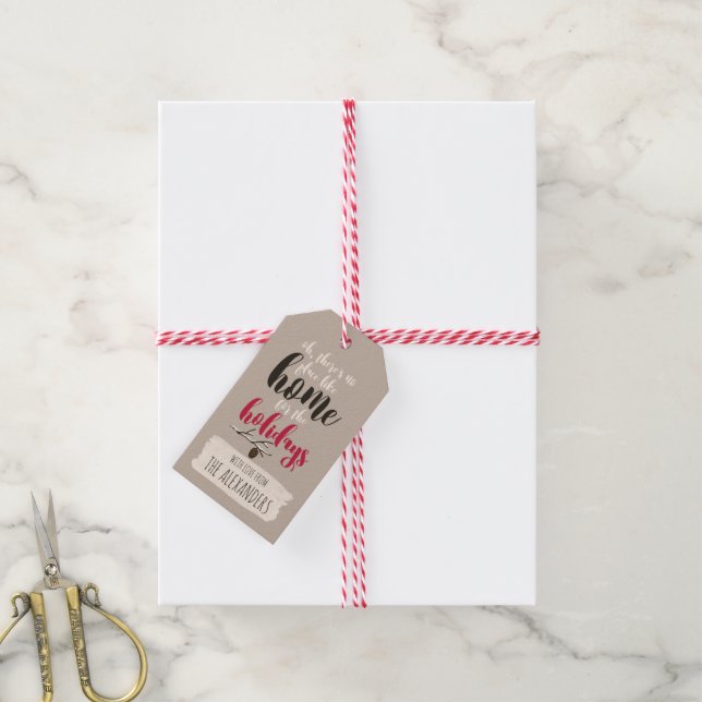 Julfåglarnas hem för Helgdagarnas egen Presentetikett (Med Snöre)