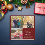 Julfamilj 3 Photo Collage Helgdag Card<br><div class="desc">God jul Family 3-fotokollage Festive Helgdag Card</div>