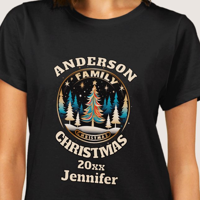 Julfamilj - cirkulär redigerbar T-Shirt (Skapare uppladdad)