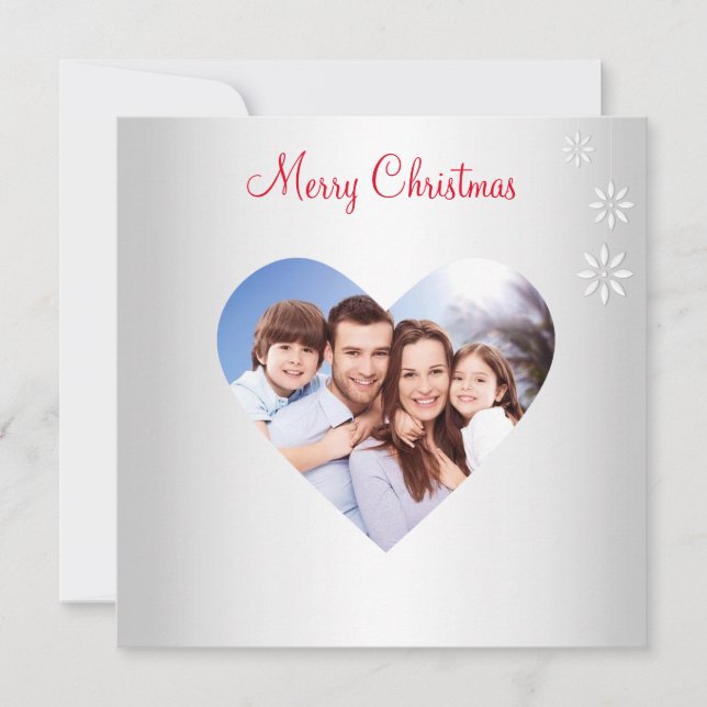 Julfamiljen Anpassningsbar Photo på Silver (Framsida)