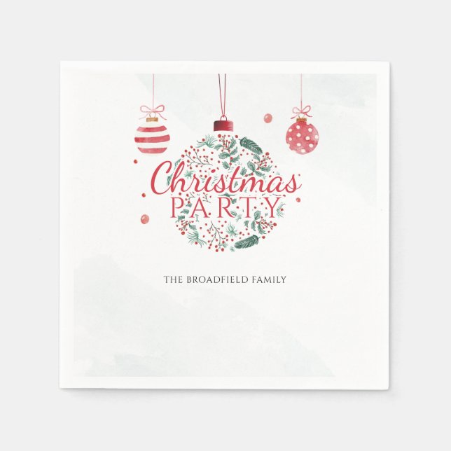 Julfamiljen Gathering Party Papper Pappersservett (Framsidan)