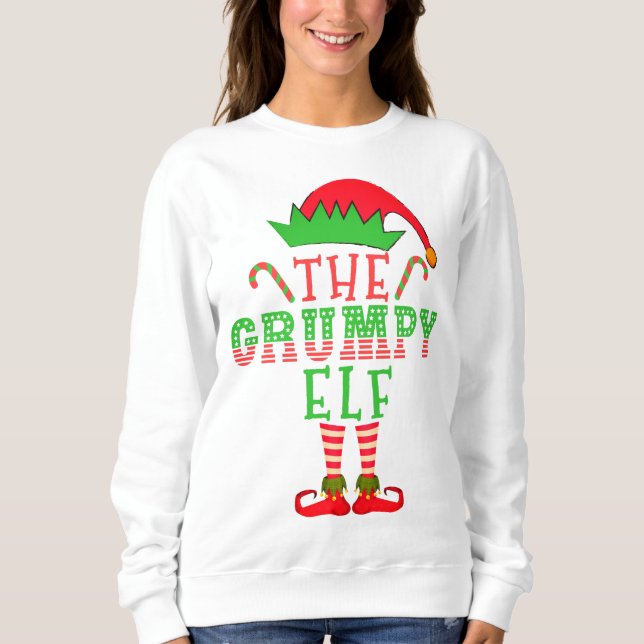 Julfamiljen Grumpy Elf Matching Pajama T Shirt (Framsida)