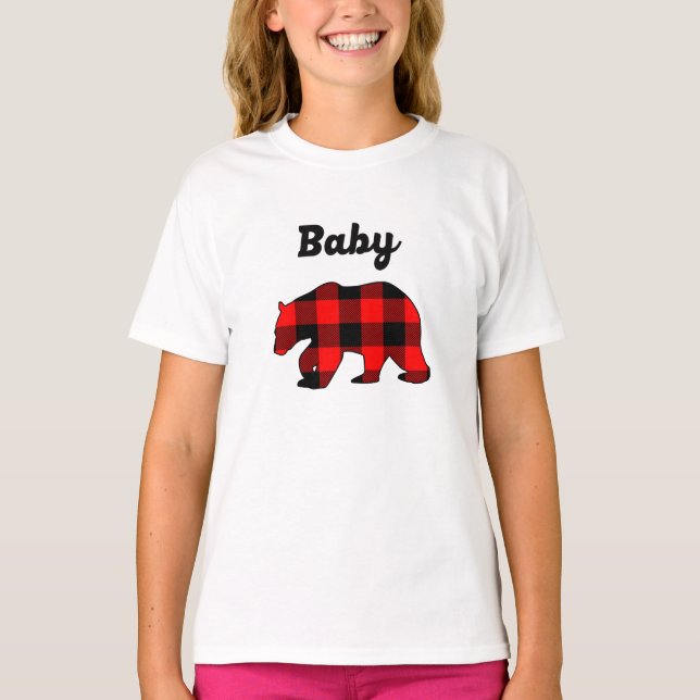 Julfamiljen Matchar Pajamas Bear Baby T Shirt (Framsida)