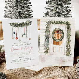 Julfamiljen Ornament Exchange Party Inbjudningar