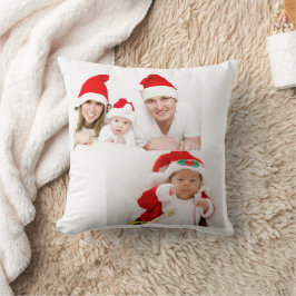 Julfamiljen Personlig Photo Collage Santa Kudde