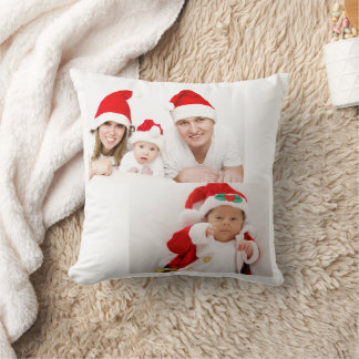 Julfamiljen Personlig Photo Collage Santa Kudde