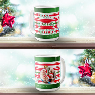 Julfamiljen Photo Kärlek Peace Joy Helgdag Kaffemugg