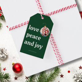 Julfamiljen Photo Kärlek Peace Joy Helgdag Presentetikett